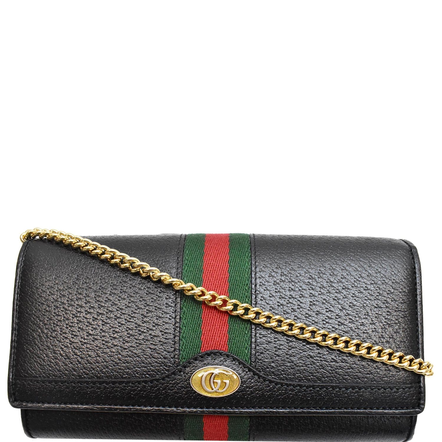 Gucci Ophidia GG Leather Wallet on Chain