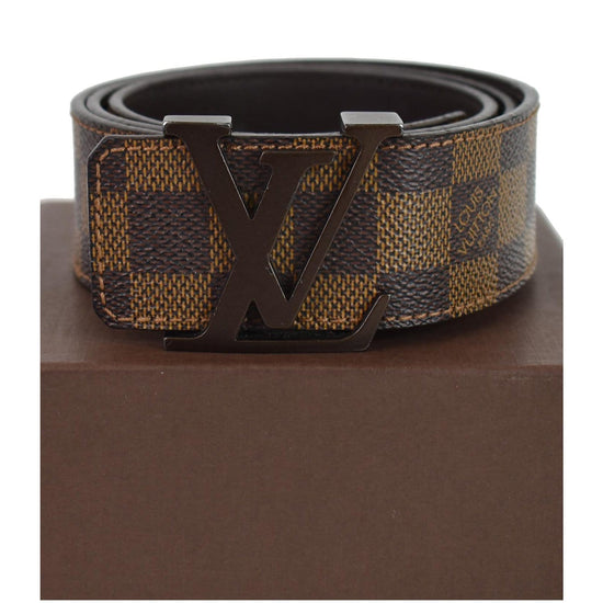 Louis Vuitton 30MM Damier Ebene Pattern Belt - Brown Belts