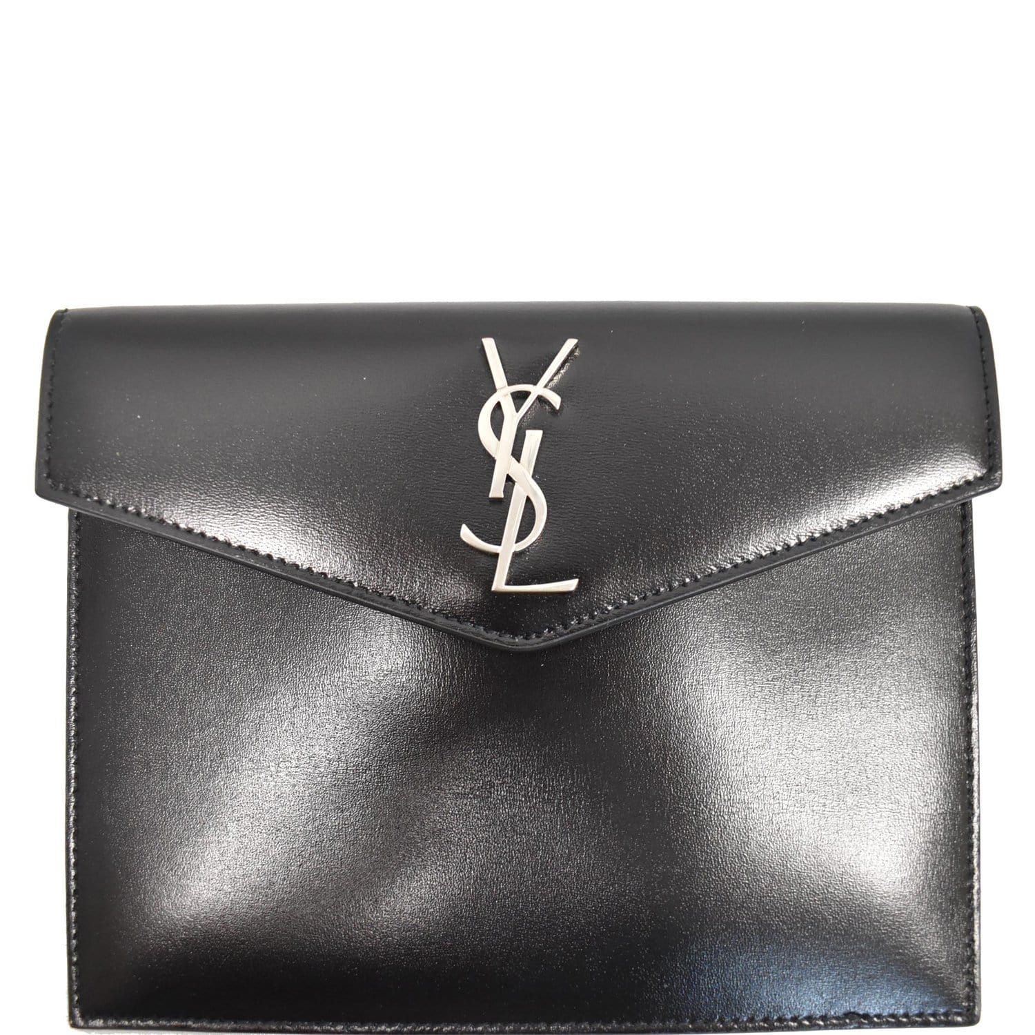 Saint Laurent Leather Uptown Clutch Bag