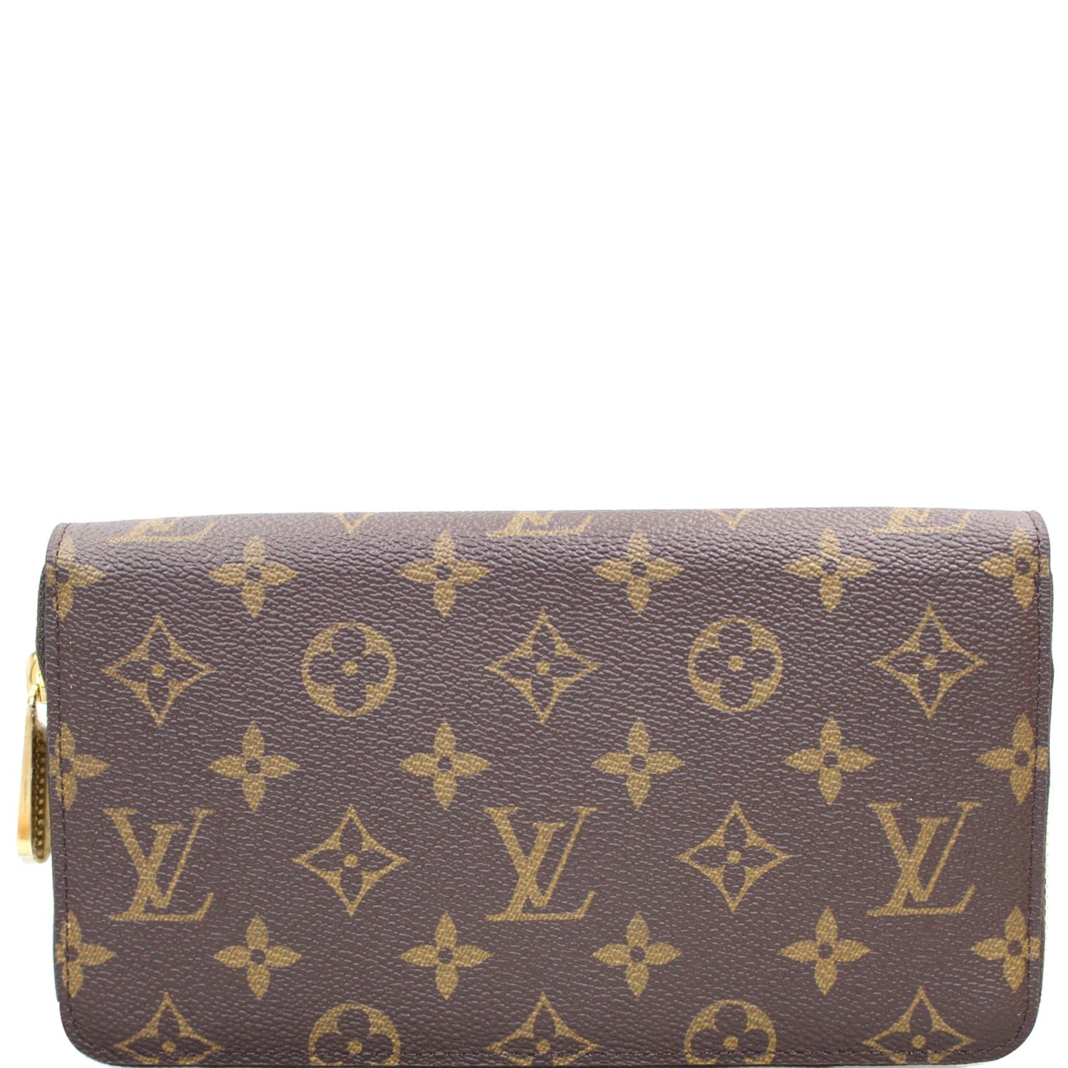 Louis Vuitton Zippy Wallet Long Bifold Monogram Leather Brown