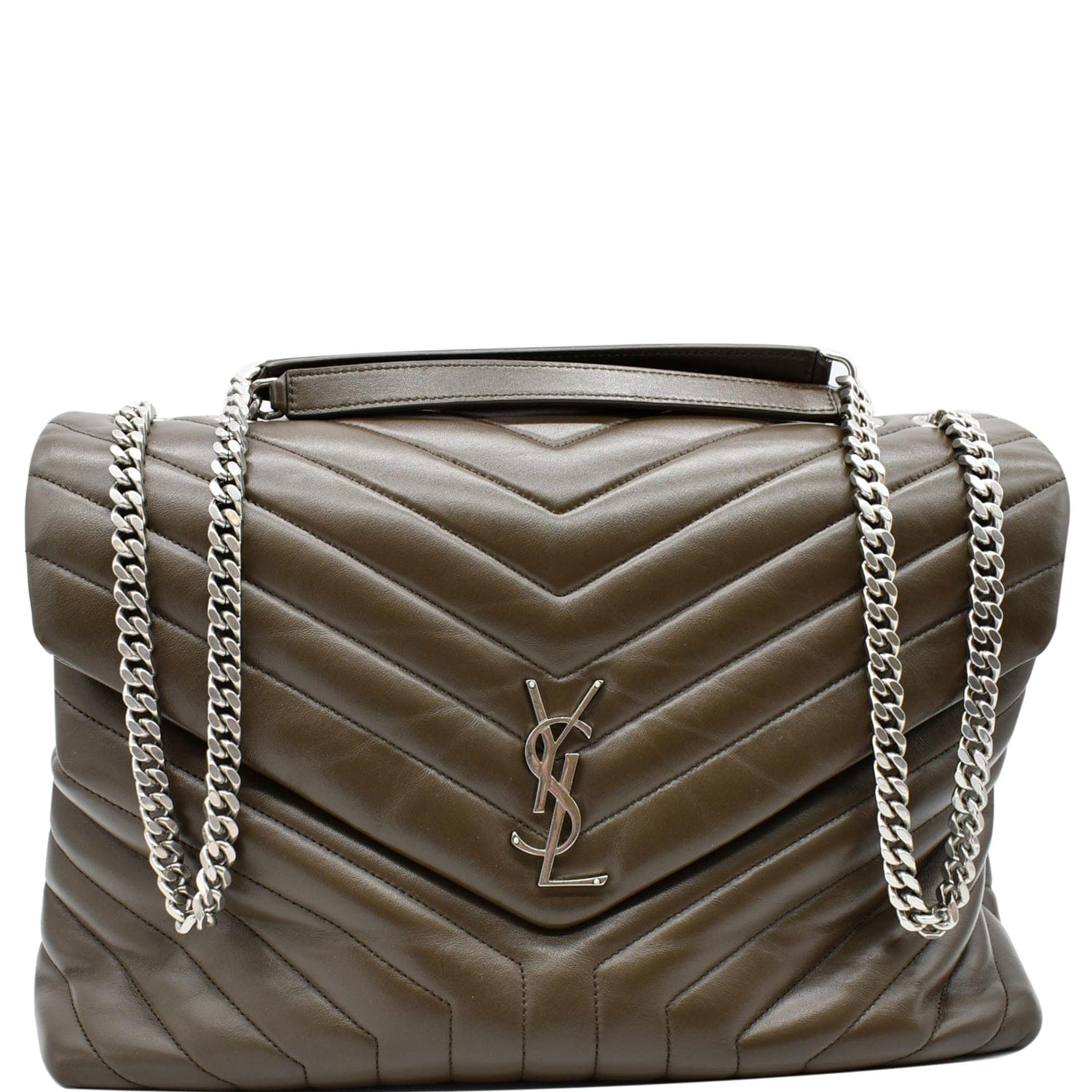 YVES SAINT LAURENT Large Loulou Matelasse Leather Chain Shoulder Bag B