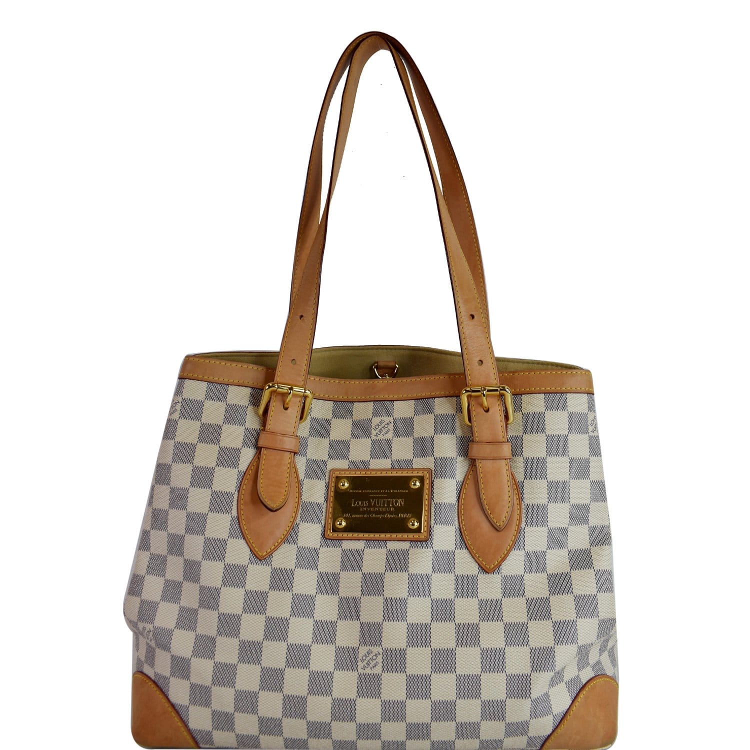 Louis Vuitton Hampstead MM Damier Azur Shoulder Bag, Lumina Gem