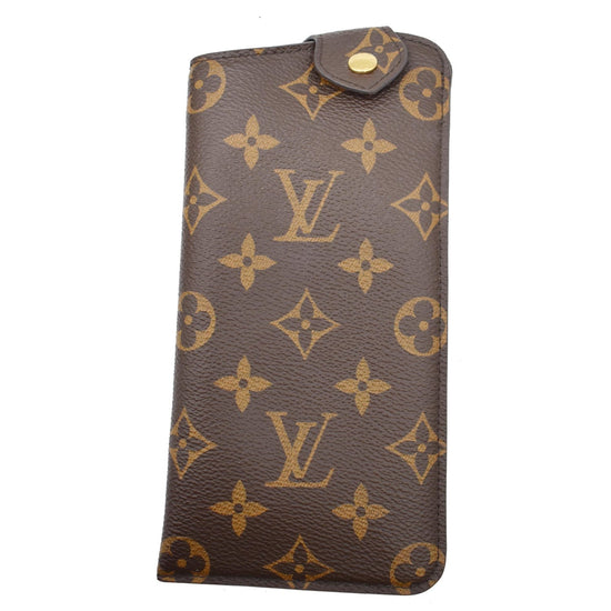 Glasses case leather handbag Louis Vuitton Brown in Leather - 25226713