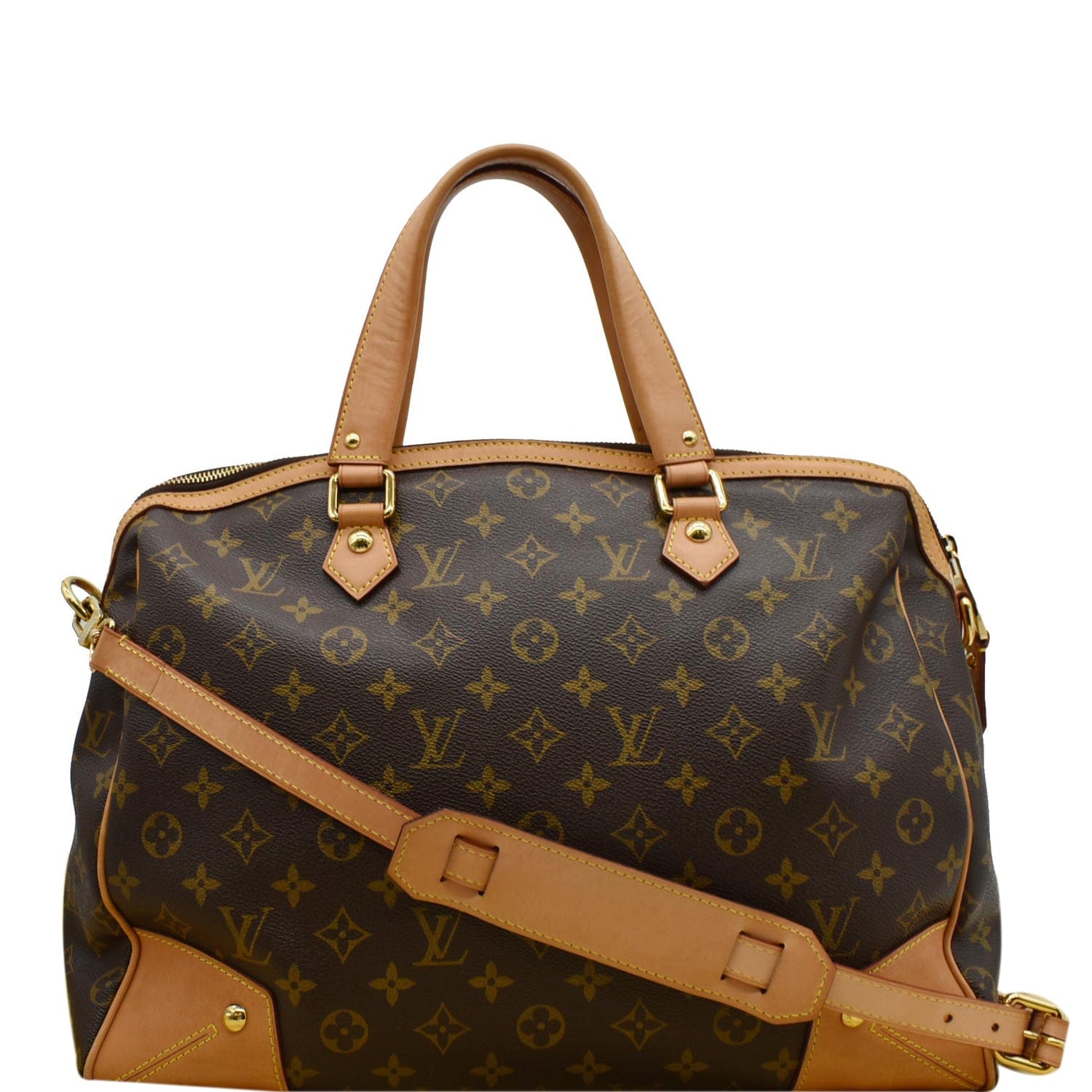 Louis Vuitton Retiro Handbag Monogram Canvas GM Brown 2409791