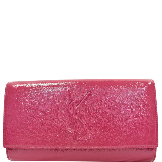 $900 Yves Saint Laurent YSL Beige Patent Leather Belle Du Jour Bag