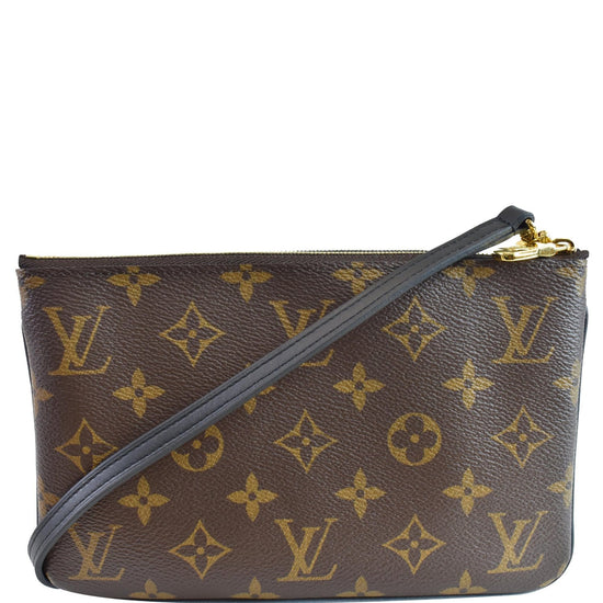 Louis Vuitton Giant Monogram Reversible Double Zip Messenger Bag Brown