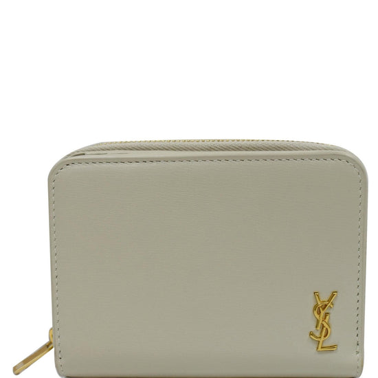 Saint Laurent Grey Compact Zip-Around Wallet – BlackSkinny