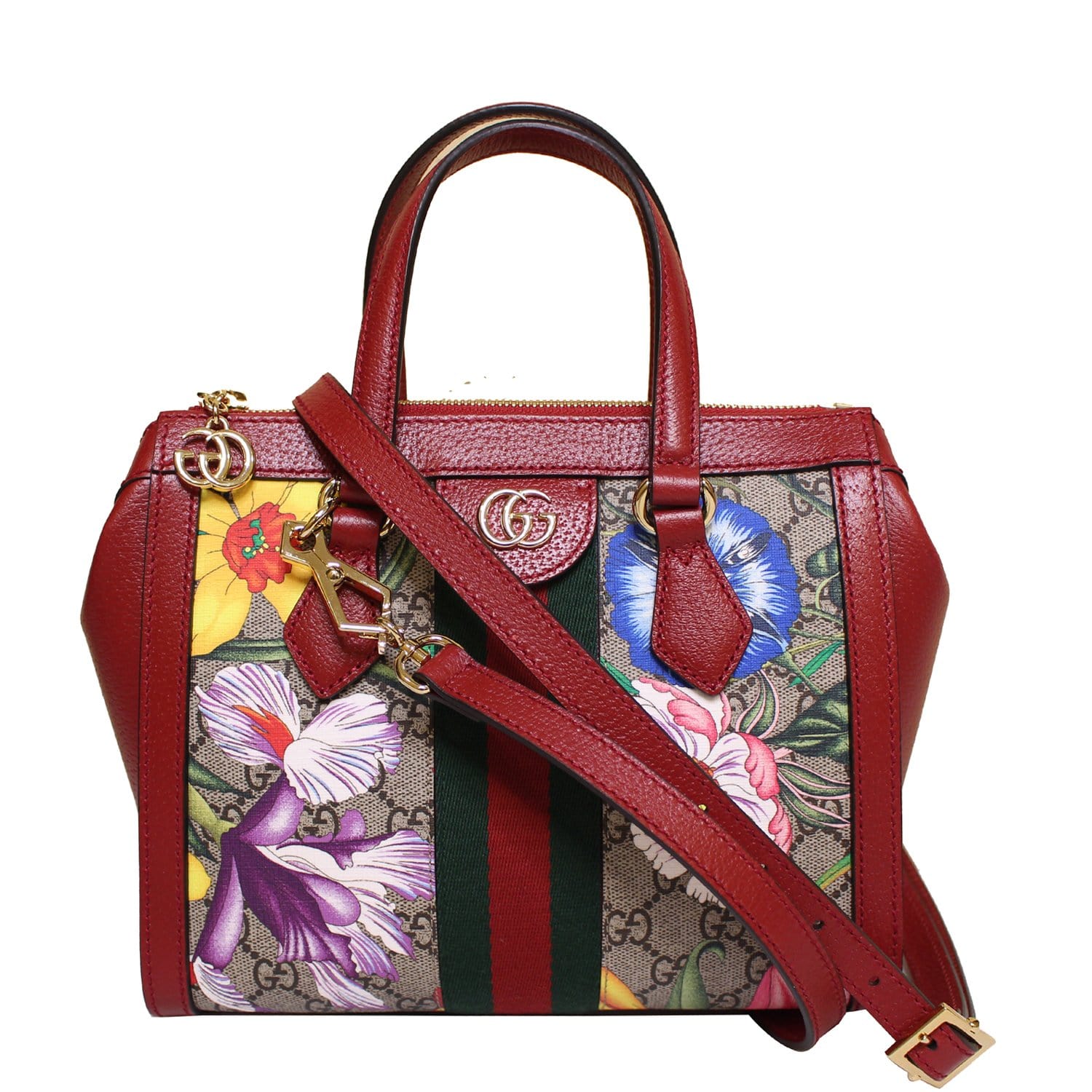 Gucci Ophidia GG Flora Small Tote Bag Red 547551