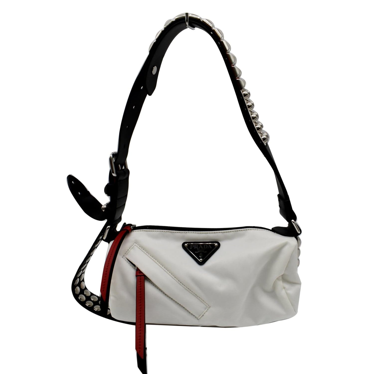 PRADA Vitello Metal Handle Shoulder Bag 28710