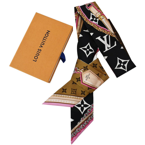 🔥NEW LOUIS VUITTON Ultimate Monogram BB Bandeau Scarf - Black Pink✨HOT  GIFT❤️