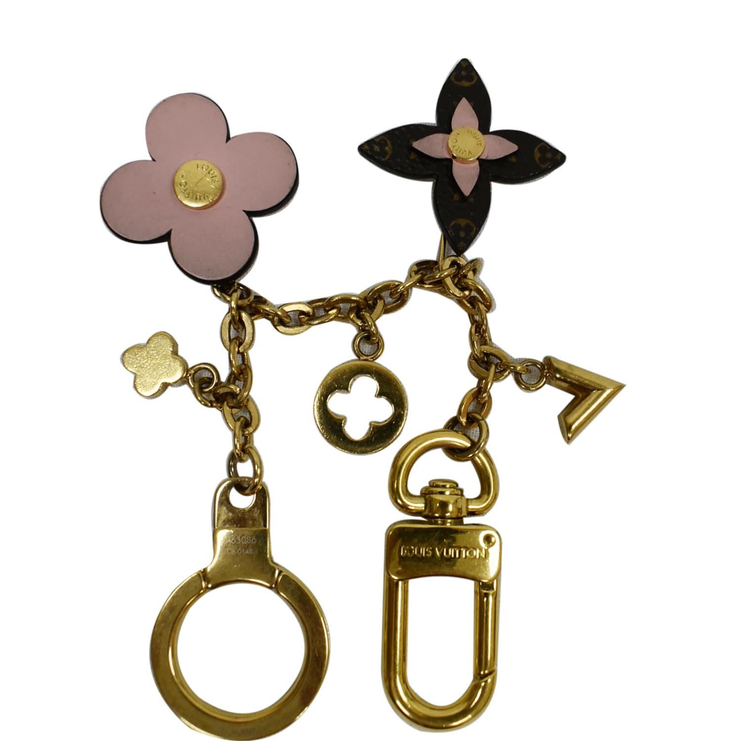 Repurposed Pink & Yellow Louis Vuitton Flower Charm Bracelet