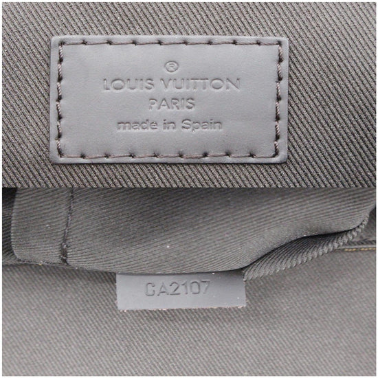 Louis Vuitton District messenger bag in ebene damier canvas and brown canvas