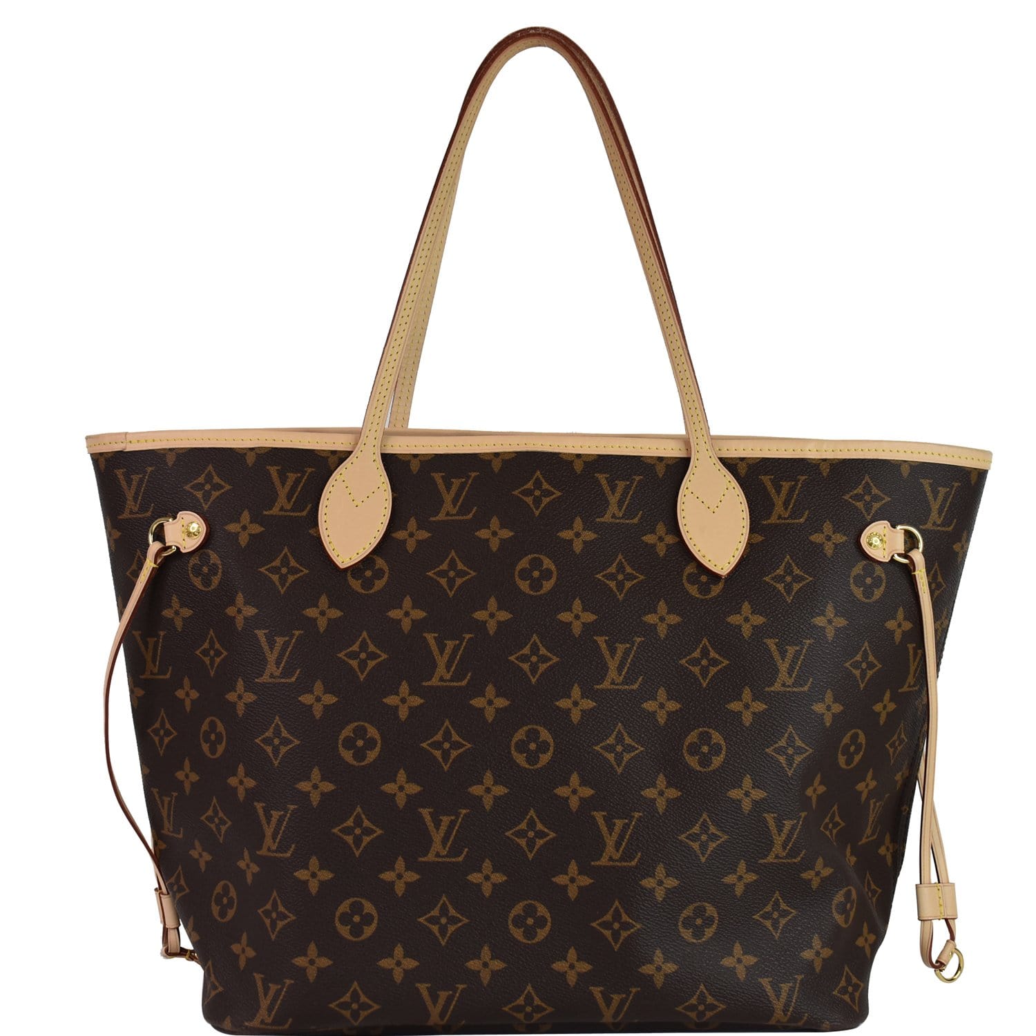 LOUIS VUITTON Neverfull MM Monogram Canvas Shoulder Bag Brown