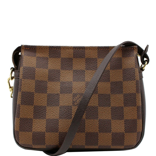 LOUIS VUITTON Damier Ebene Trousse Make Up Bag Pochette | FASHIONPHILE