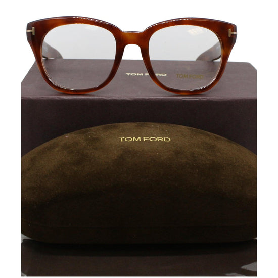 Tom Ford FT5473 053 Unisex Eyeglasses Blonde Havana Frame Demo Lens