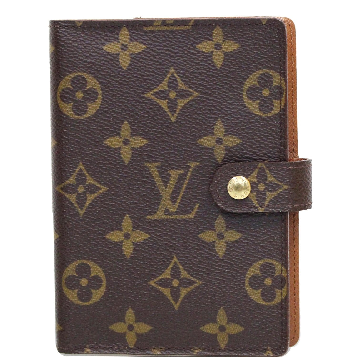 LOUIS VUITTON Agenda PM Monogram Canvas Planner Cover Brown