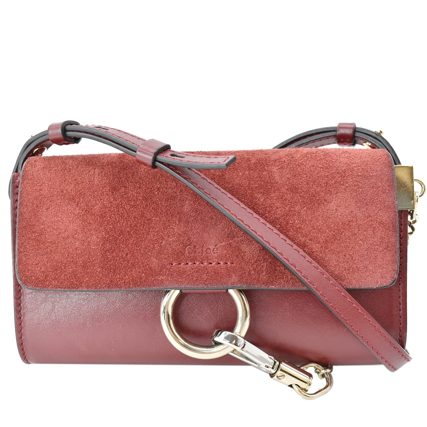 Chloe Faye Small Suede/Leather Shoulder Bag