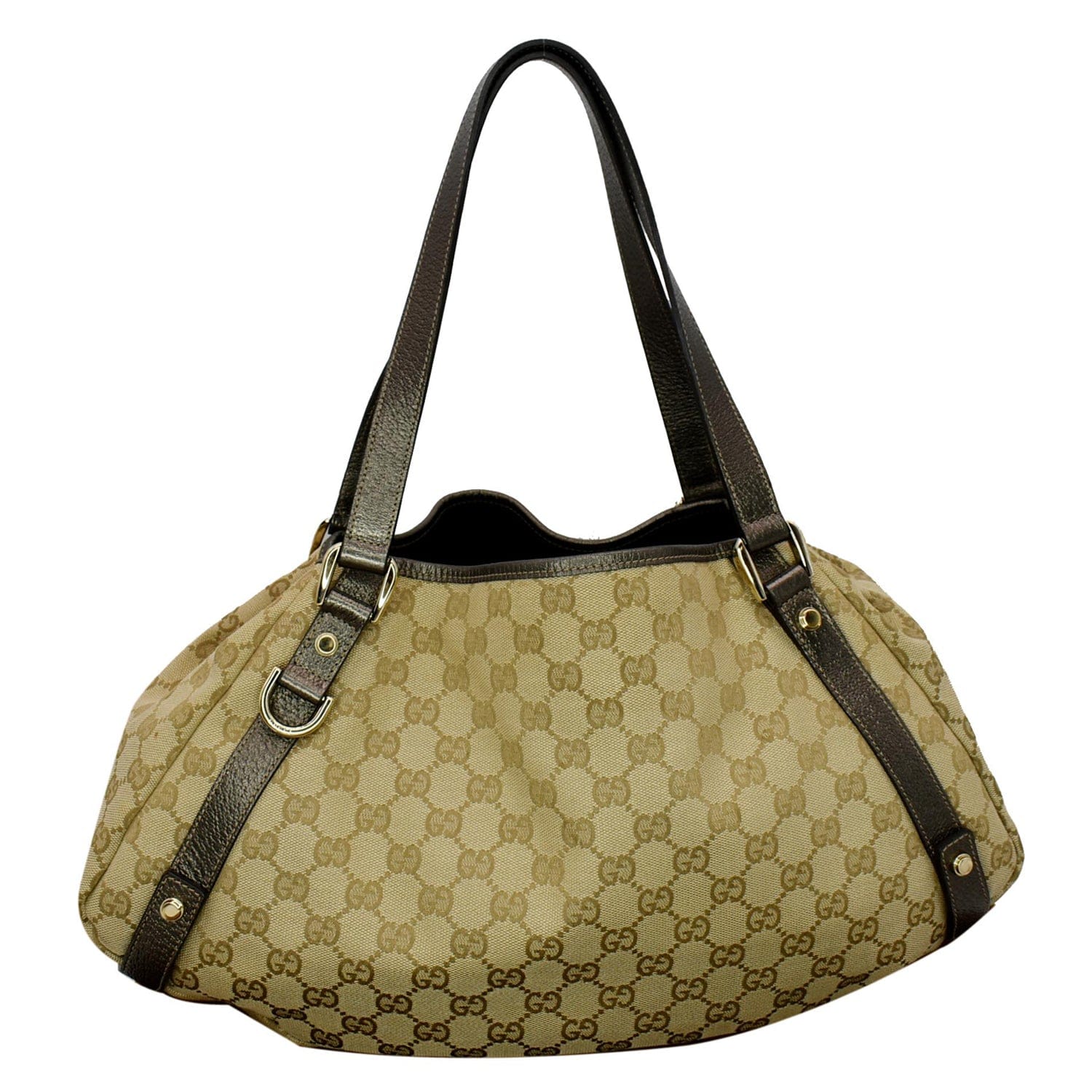 Authenticated used Gucci GG Plus Shoulder Bag Beige X, Adult Unisex, Size: (HxWxD): 20cm x 32.5cm x 12cm / 7.87'' x 12.79'' x 4.72'', Weight: 700g /