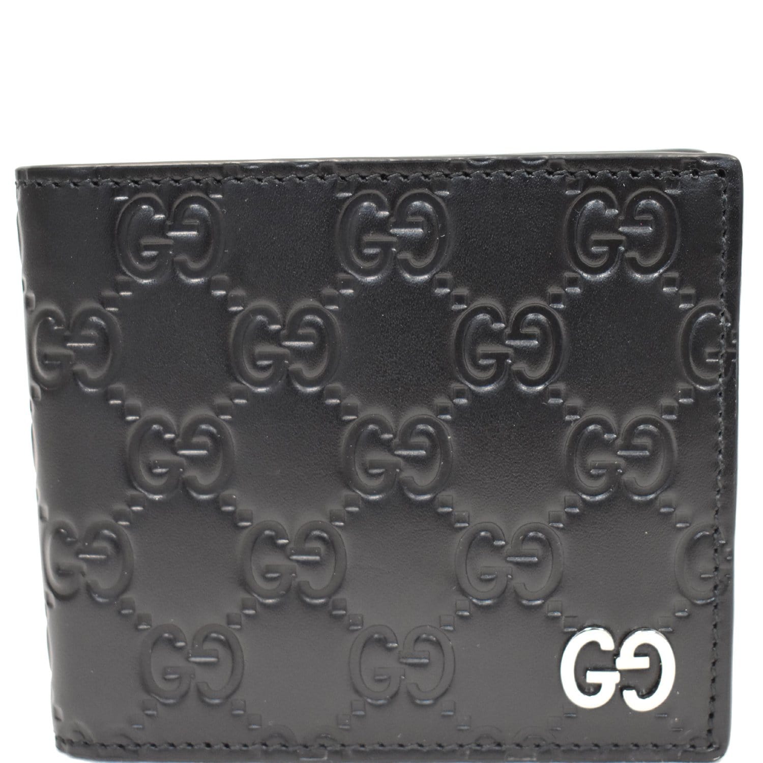 GUCCI GG Signature Bi-Fold Wallet Black