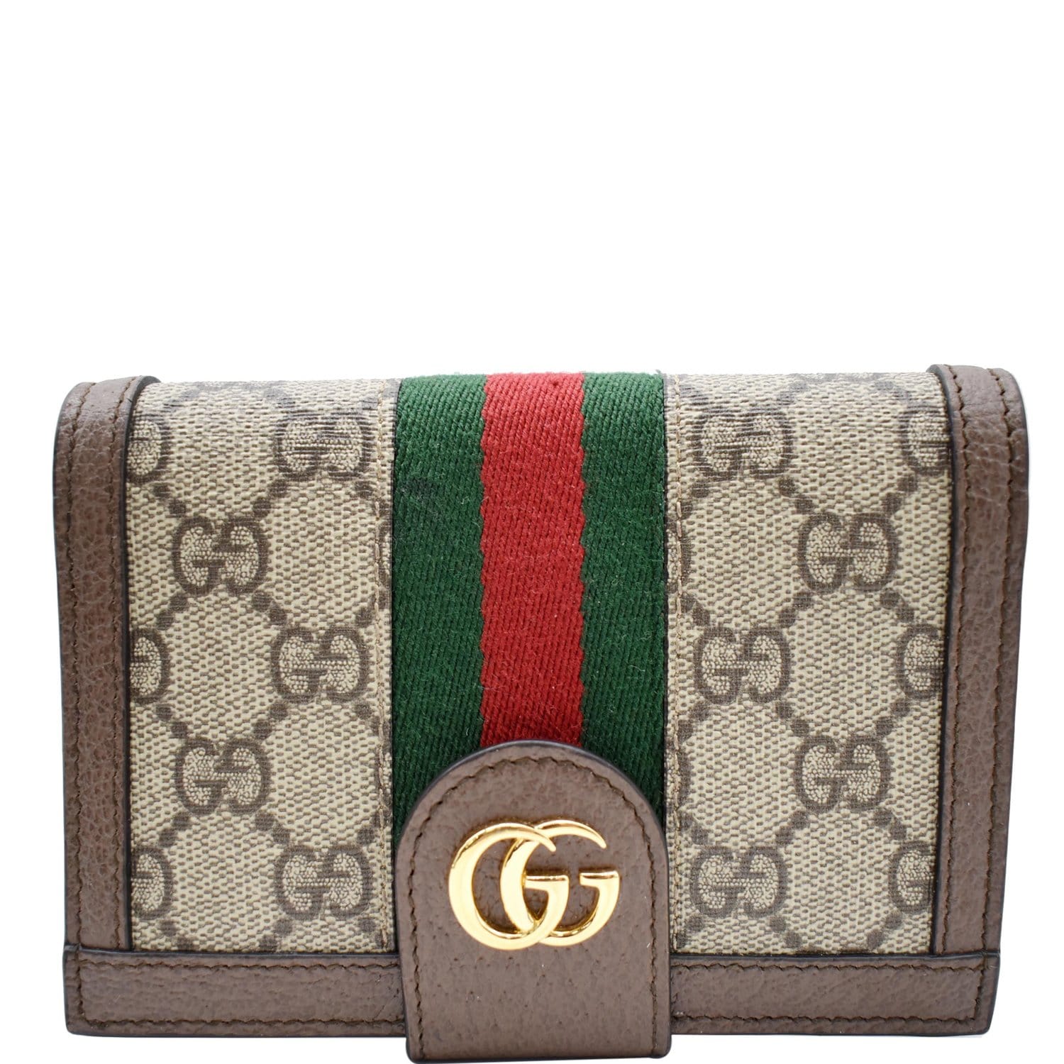 Gucci Women's GG Supreme Ophidia Zip Around Card Case Wallet