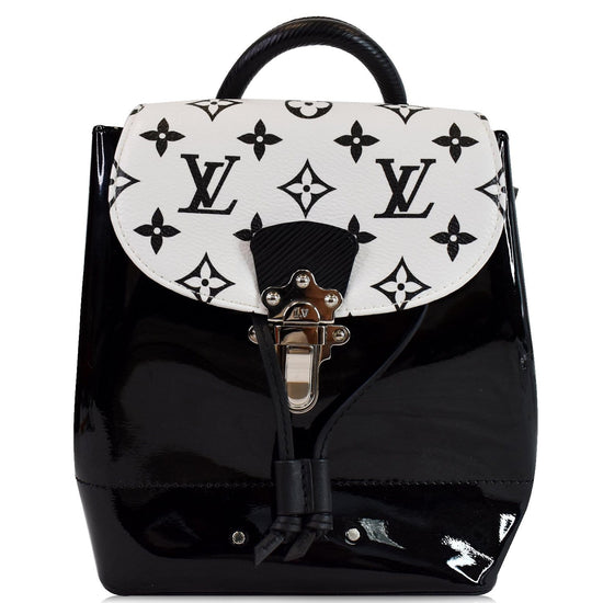Louis Vuitton Monogram Coated Canvas and Black Vernis Hot Springs Backpack  Bag - Yoogi's Closet