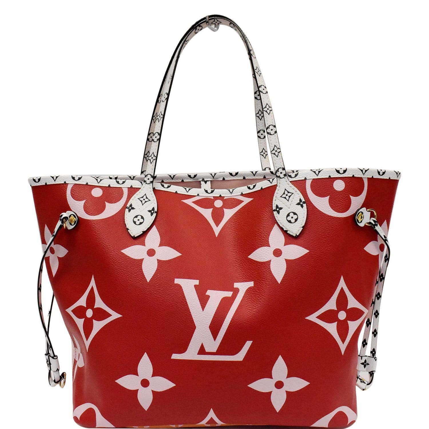 LOUIS VUITTON Monogram Canvas Red Neverfull MM Tote Bag