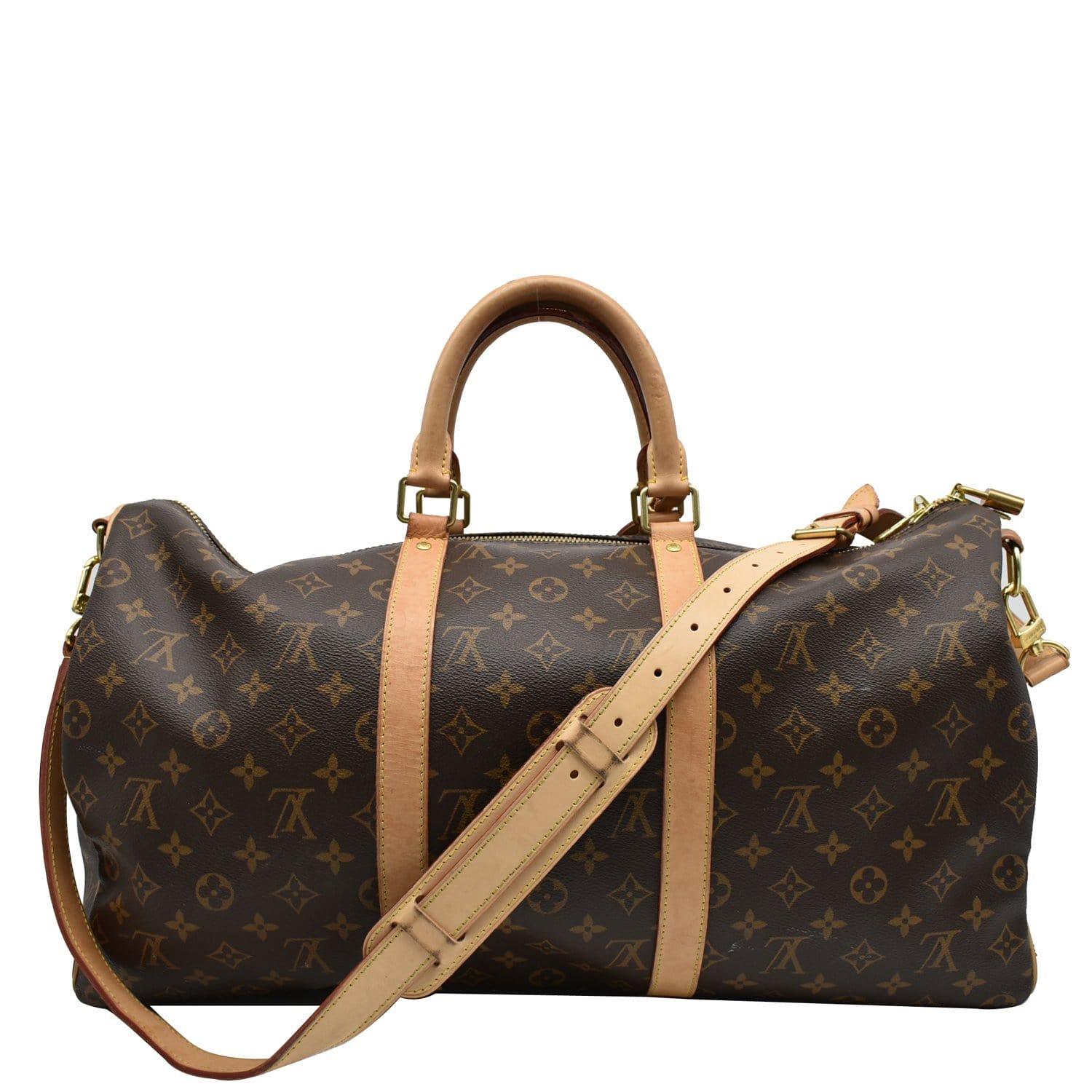 LOUIS VUITTON Monogram Canvas Keepall 50 Bandouliere Bag