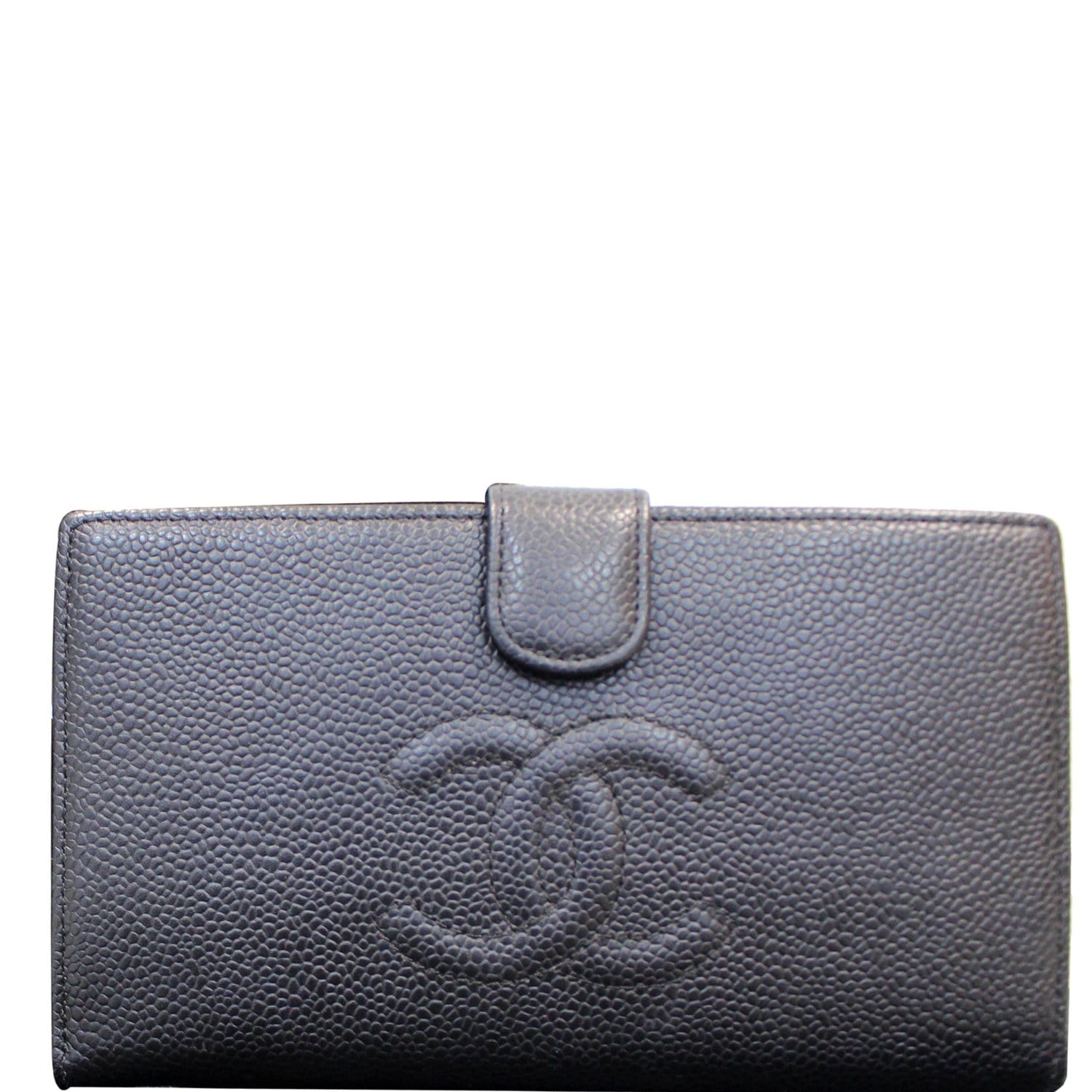 Women's Fashion Bifold Caviar Leather Wallet