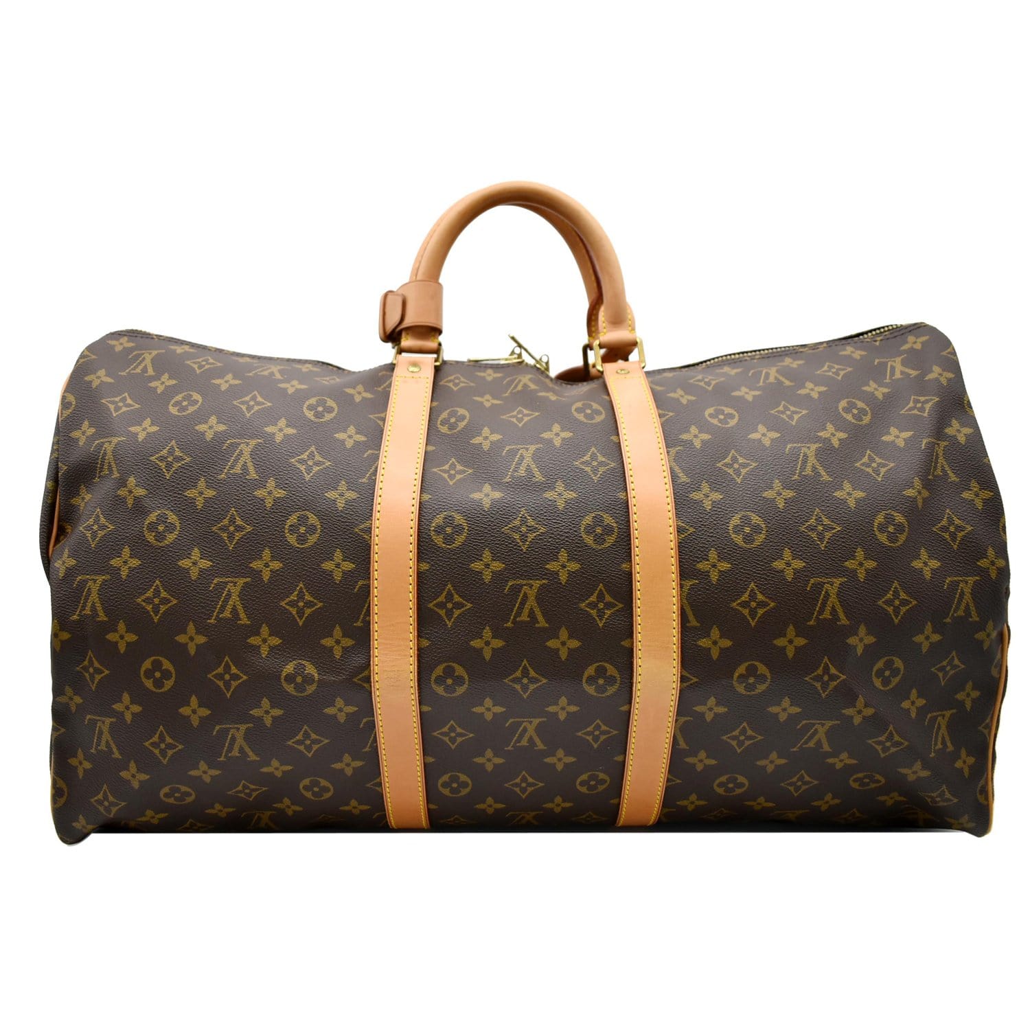 Louis Vuitton Keepall 55 Travel Bag in Brown Monogram Canvas and