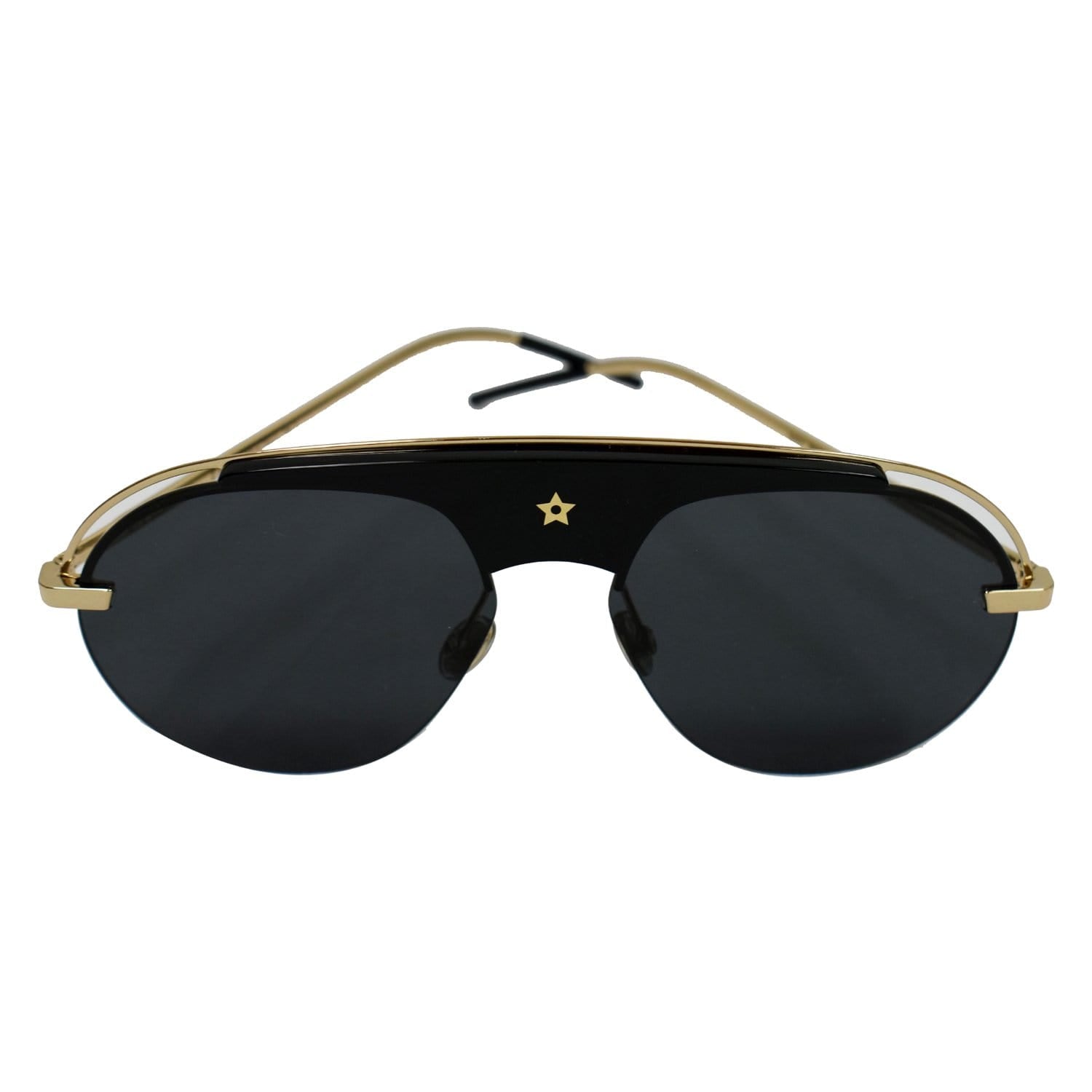 Christian Dior Dior Evolution Aviator Sunglasses - Black / Black Lens - Size: 58