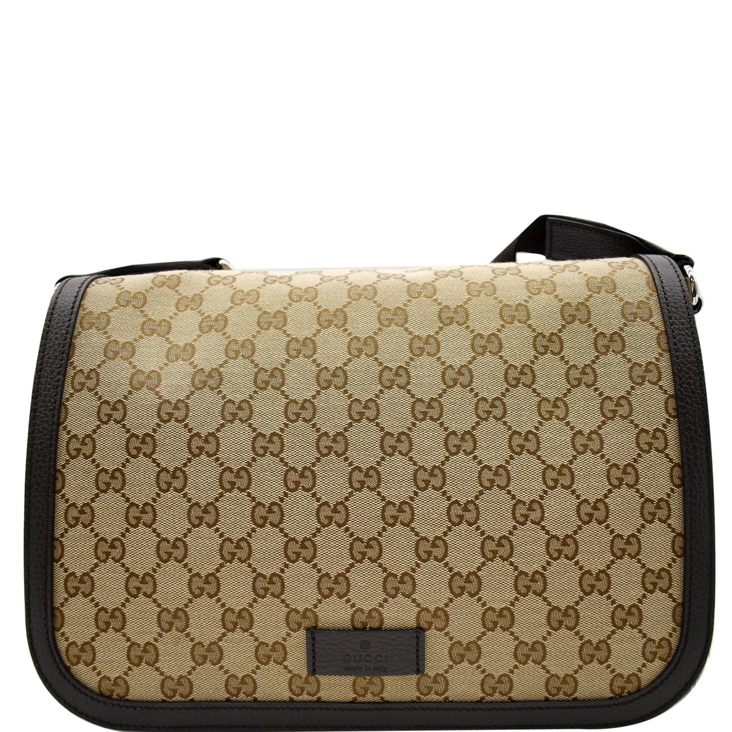 Gucci Messenger Bag GG Supreme Beige/Brown in Canvas/Leather with