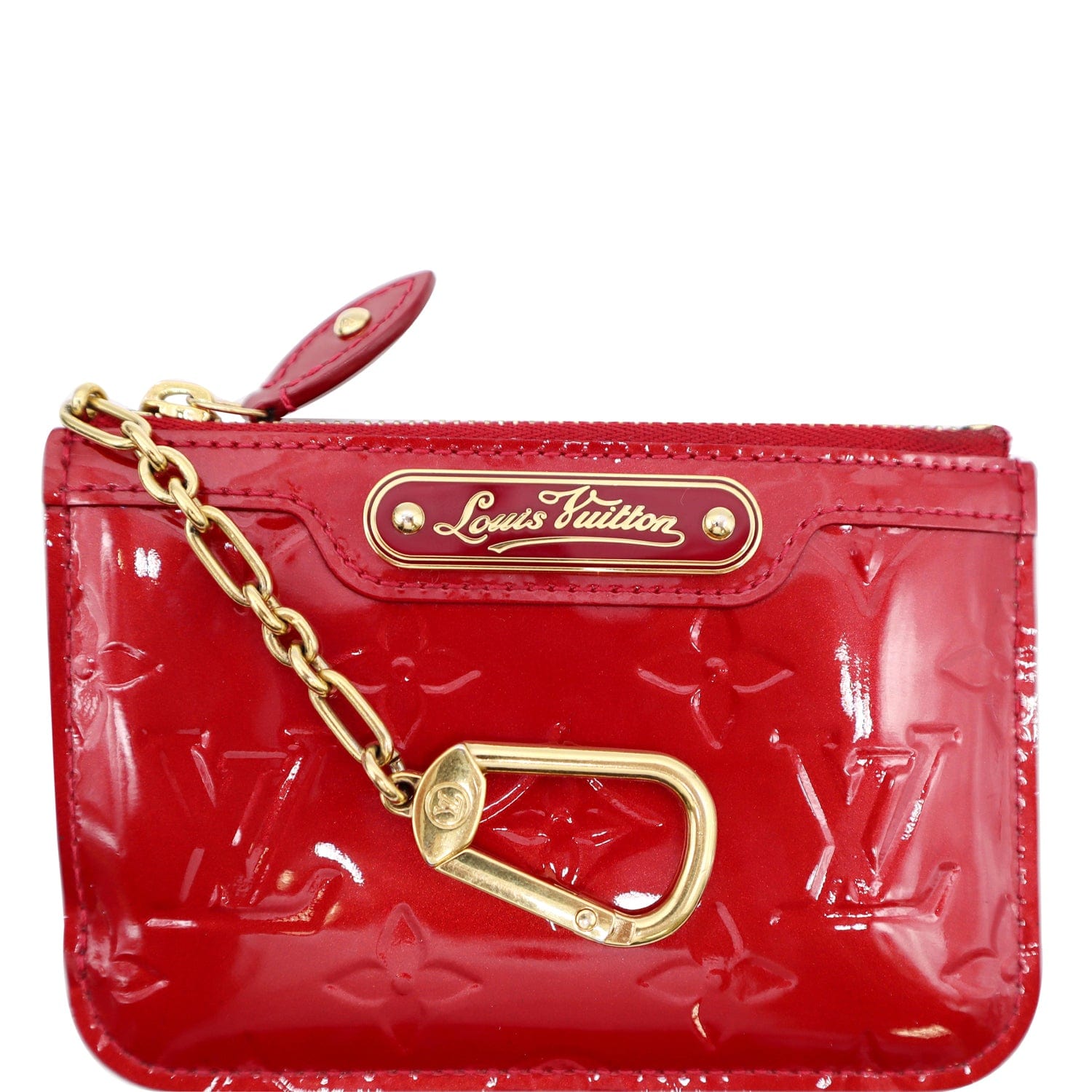 Louis Vuitton Pochette Félicie in Cerise Red Monogram Vernis - SOLD