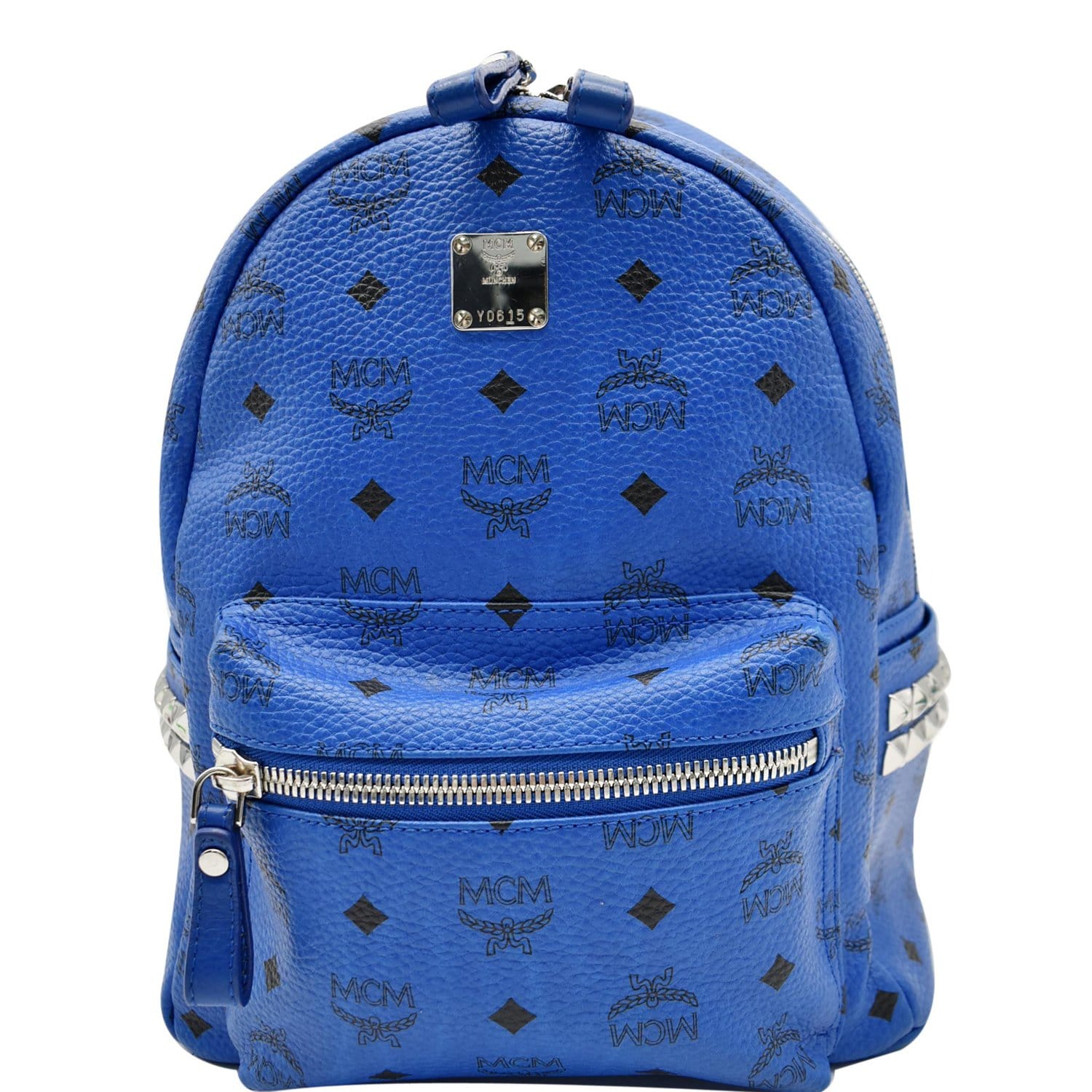 mcm blue backpack men