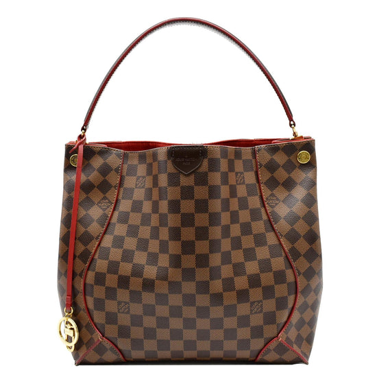 Louis Vuitton Monogram Canvas Caissa Hobo Damier in Brown with red Trim -  Luxury In Reach