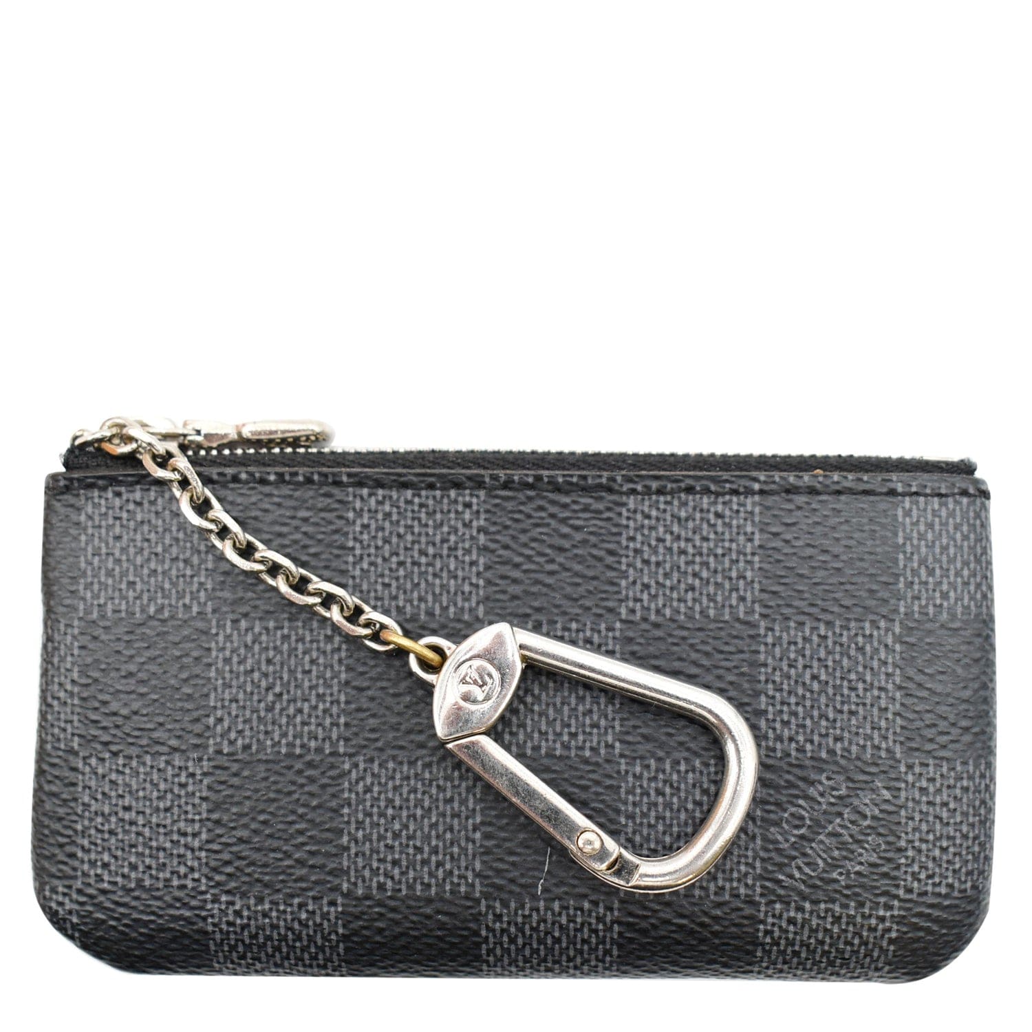 Louis Vuitton Pochette Cle Key Pouch Damier Graphite Black/Gray in Coated  Canvas with Silver-tone - US