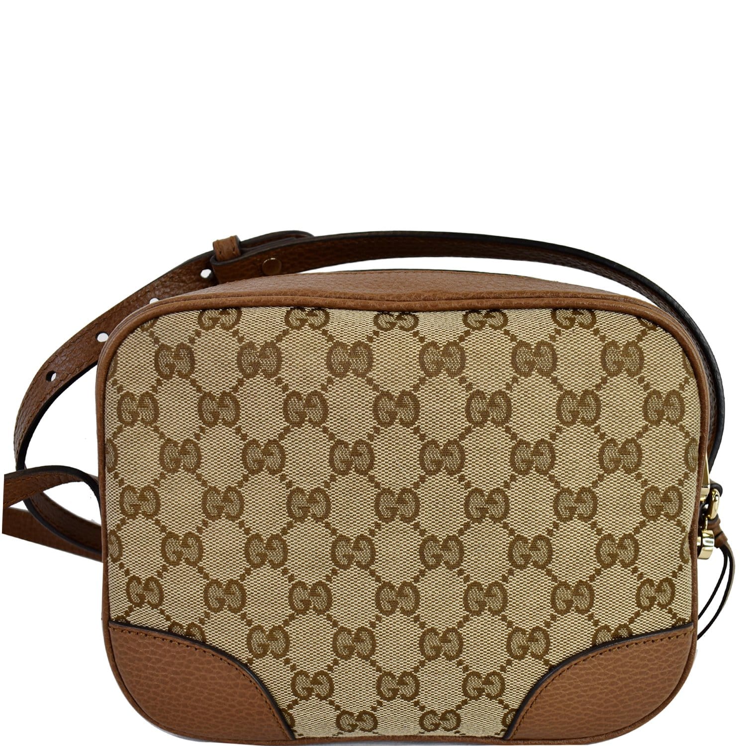 Gucci Bree GG canvas brown leather Top Handle mini small tote Bag