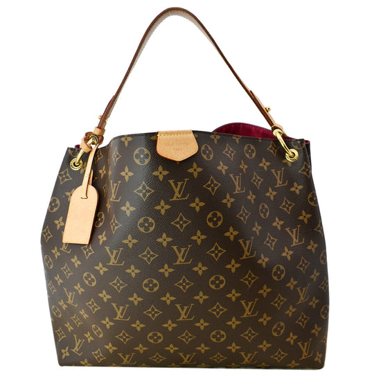 Louis Vuitton Ebene Monogram Coated Canvas Graceful mm Gold Hardware, 2021 (Like New), Brown Womens Handbag