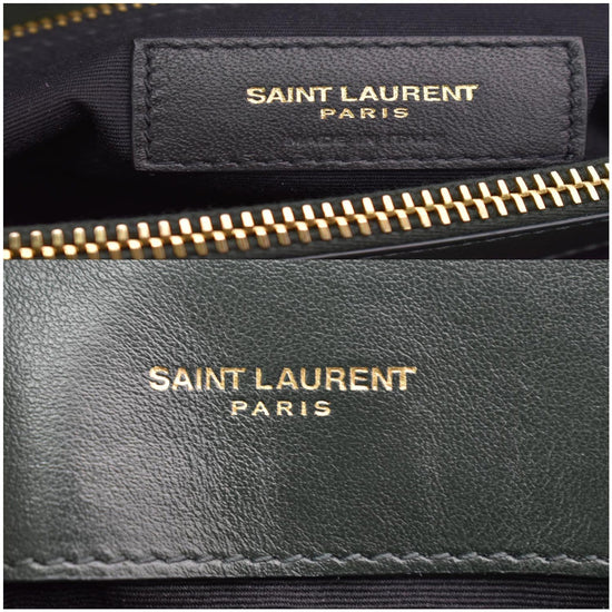Saint Laurent YSL Monogram Medium Loulou in Dark Green Quilted Matelassé  Calfskin - SOLD