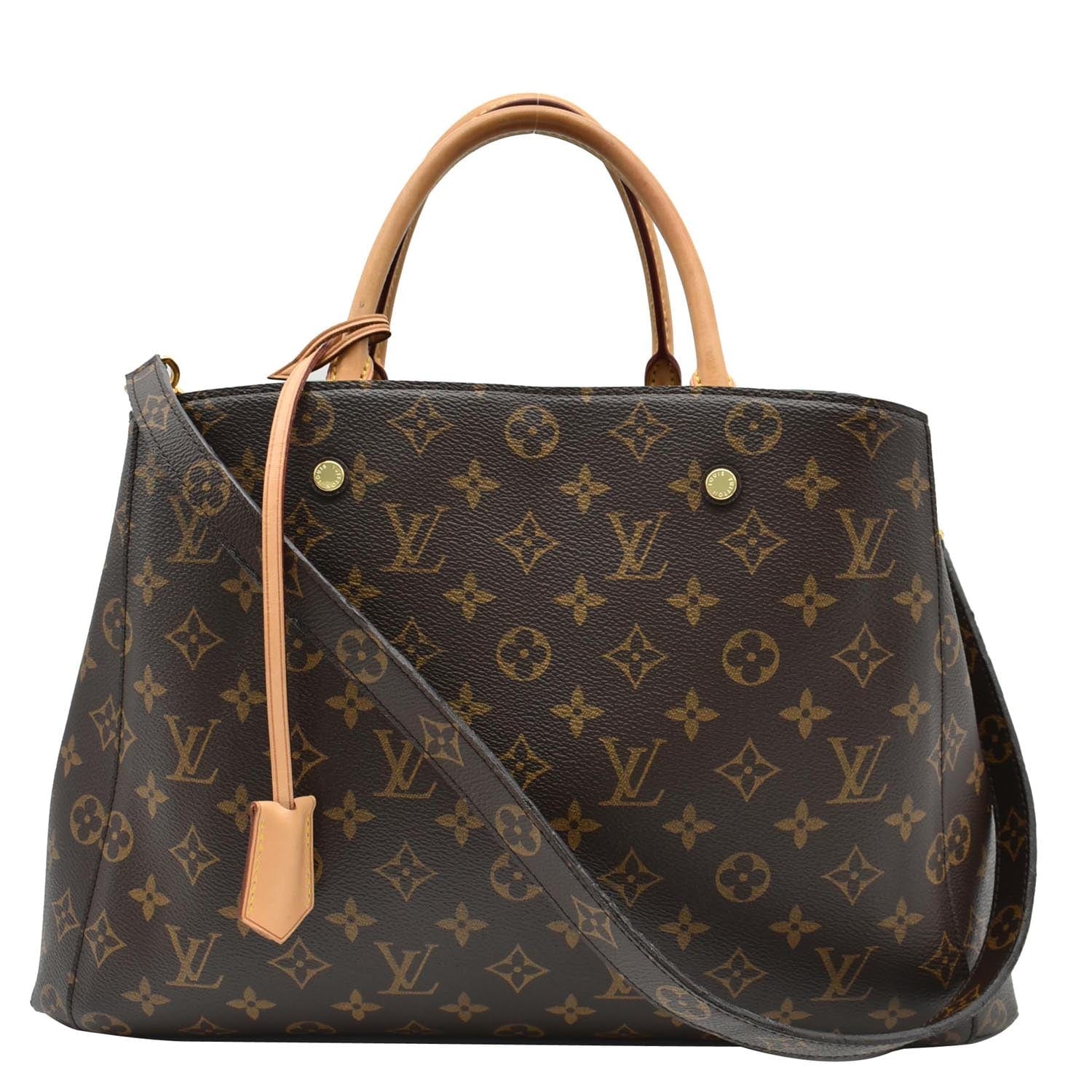 Louis vuitton bag with the brown and light brown monogram on one