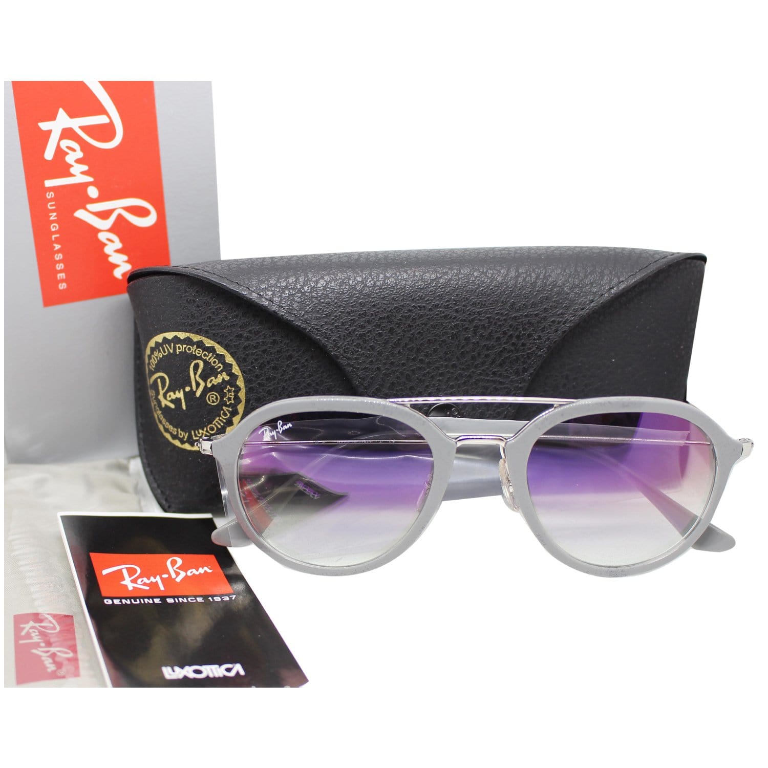 Ray-Ban Transparent Sunglasses Violet Gradient Lens