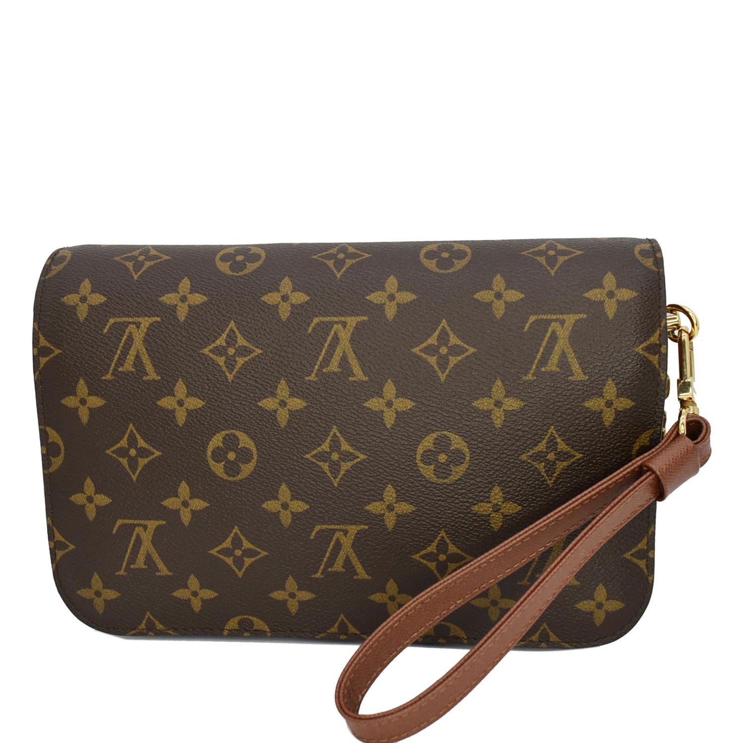 LOUIS VUITTON Orsay Monogram Canvas Clutch Bag Brown-US