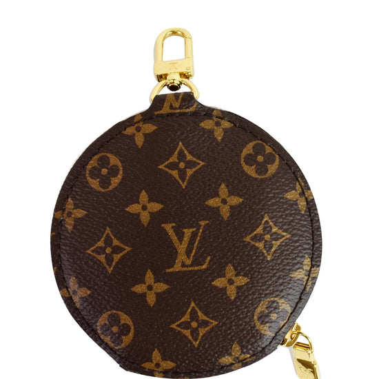 Louis Vuitton Round Coin Purse Brown Cloth ref.885225 - Joli Closet