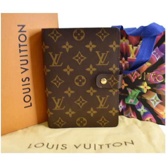 LOUIS VUITTON Agenda PM Monogram Canvas Planner Cover Brown