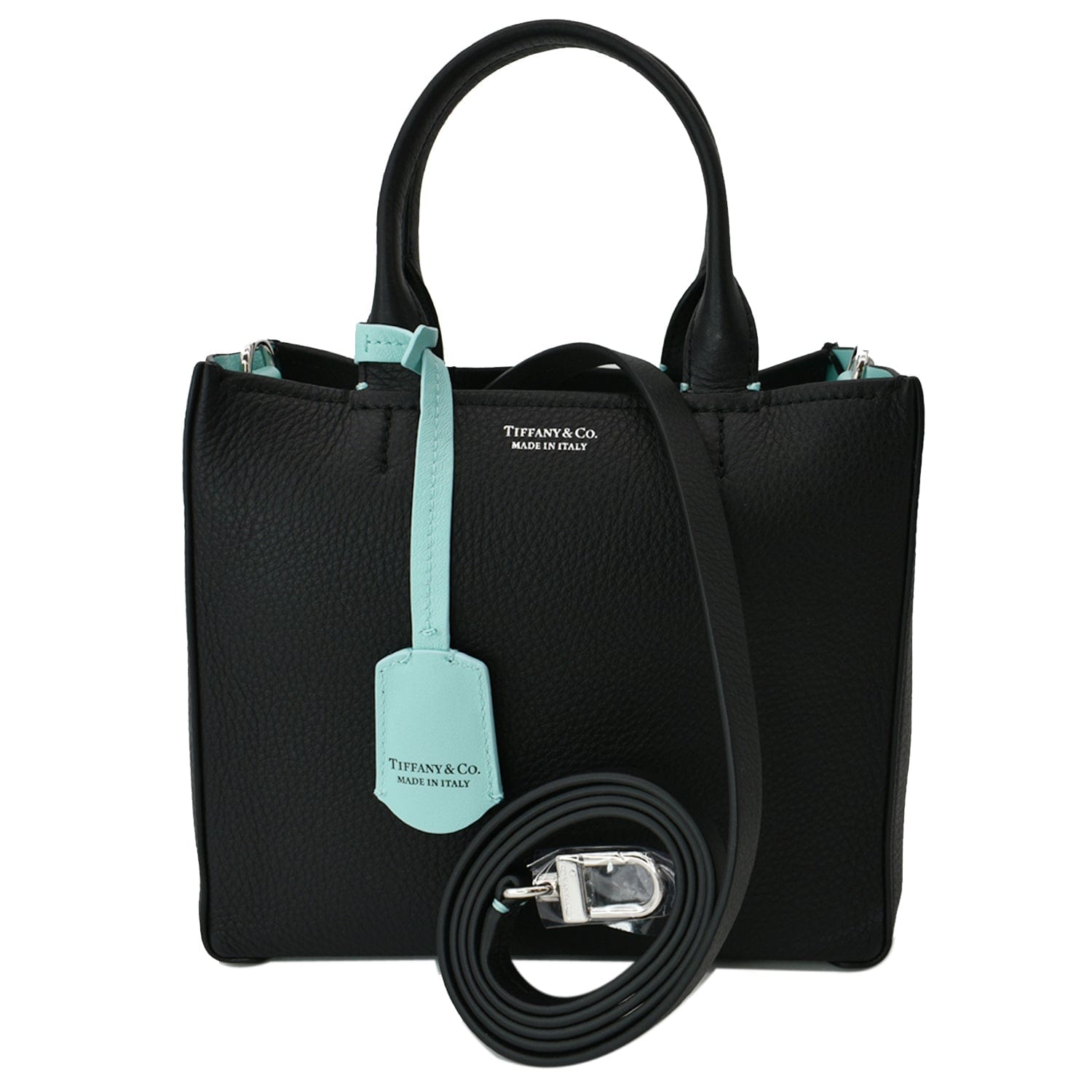 Tiffany & Co., Bags, Tiffany Co Micro Tote Grain Leather Black