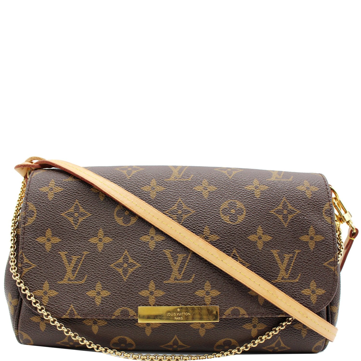 LOUIS VUITTON Favorite MM Monogram Canvas Crossbody Bag Brown