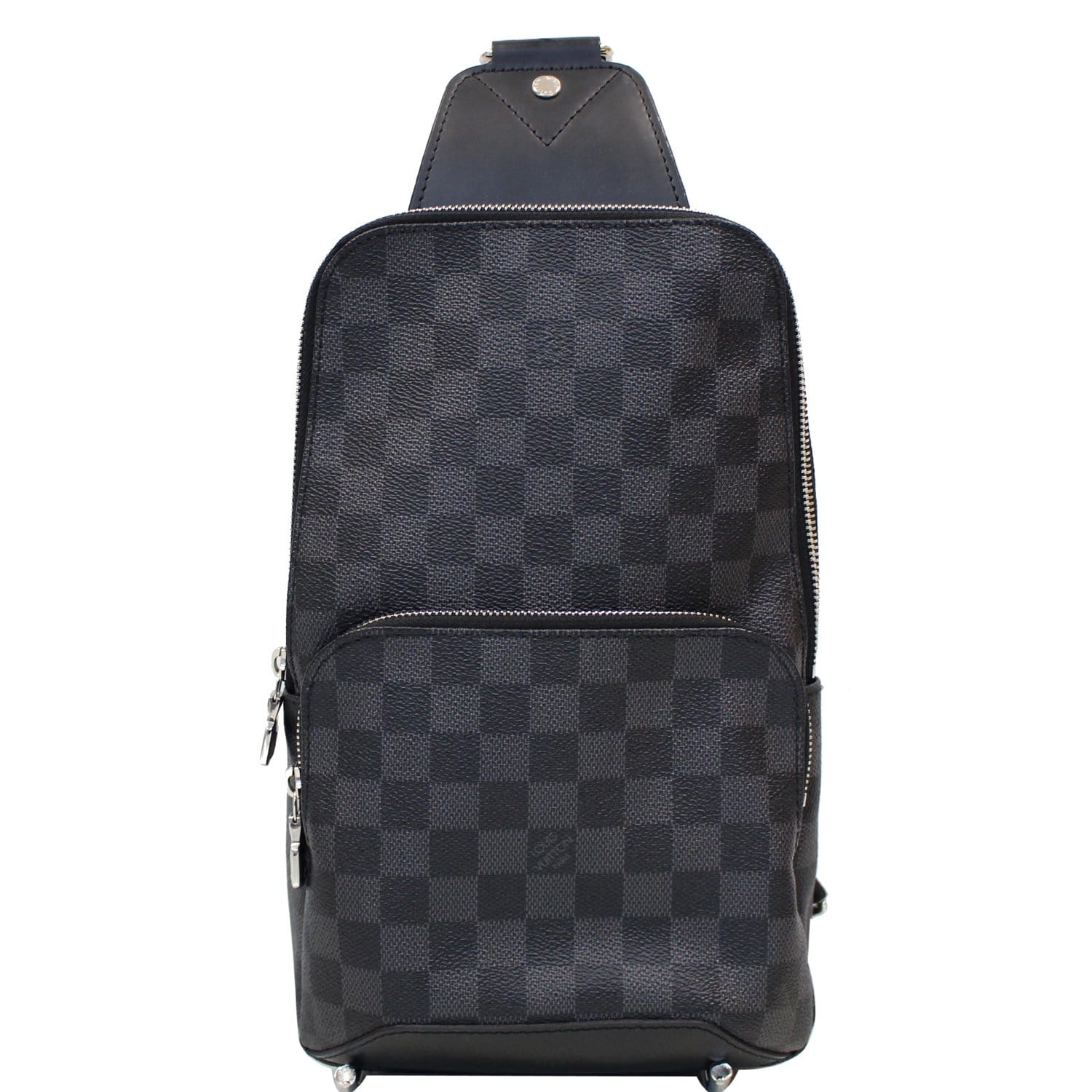 Shop Louis Vuitton DAMIER GRAPHITE Canvas Bi-color Leather Crossbody Bag  Logo (N45302) by Ravie