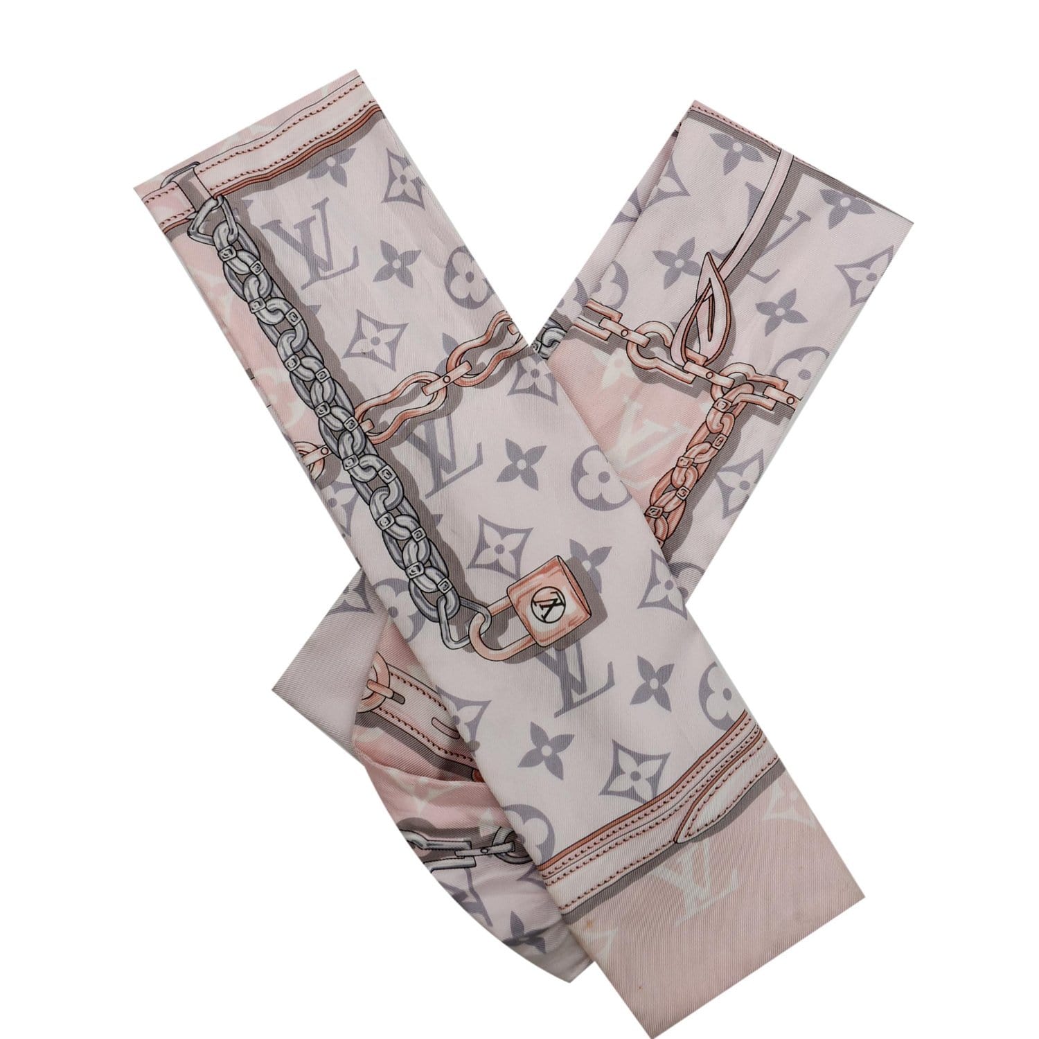 Louis Vuitton, Accessories, Louis Vuitton Pink Silk Confidential Bandeau  Scarf