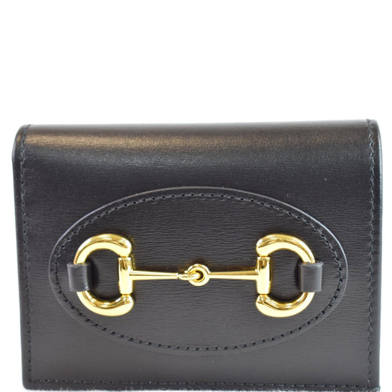 Authentic Gucci Horsebit Zip Around Black Leather 621889 493075