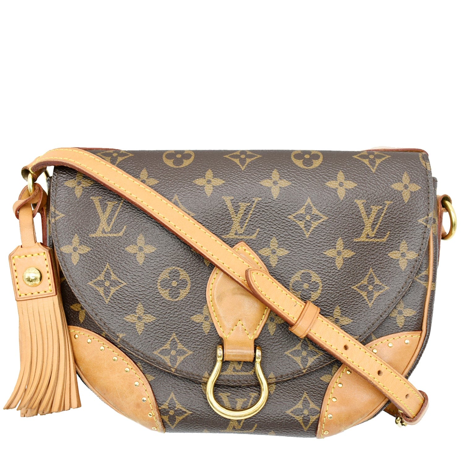 LOUIS VUITTON Saint Cloud NM MM Monogram Canvas Crossbody Bag Brown 