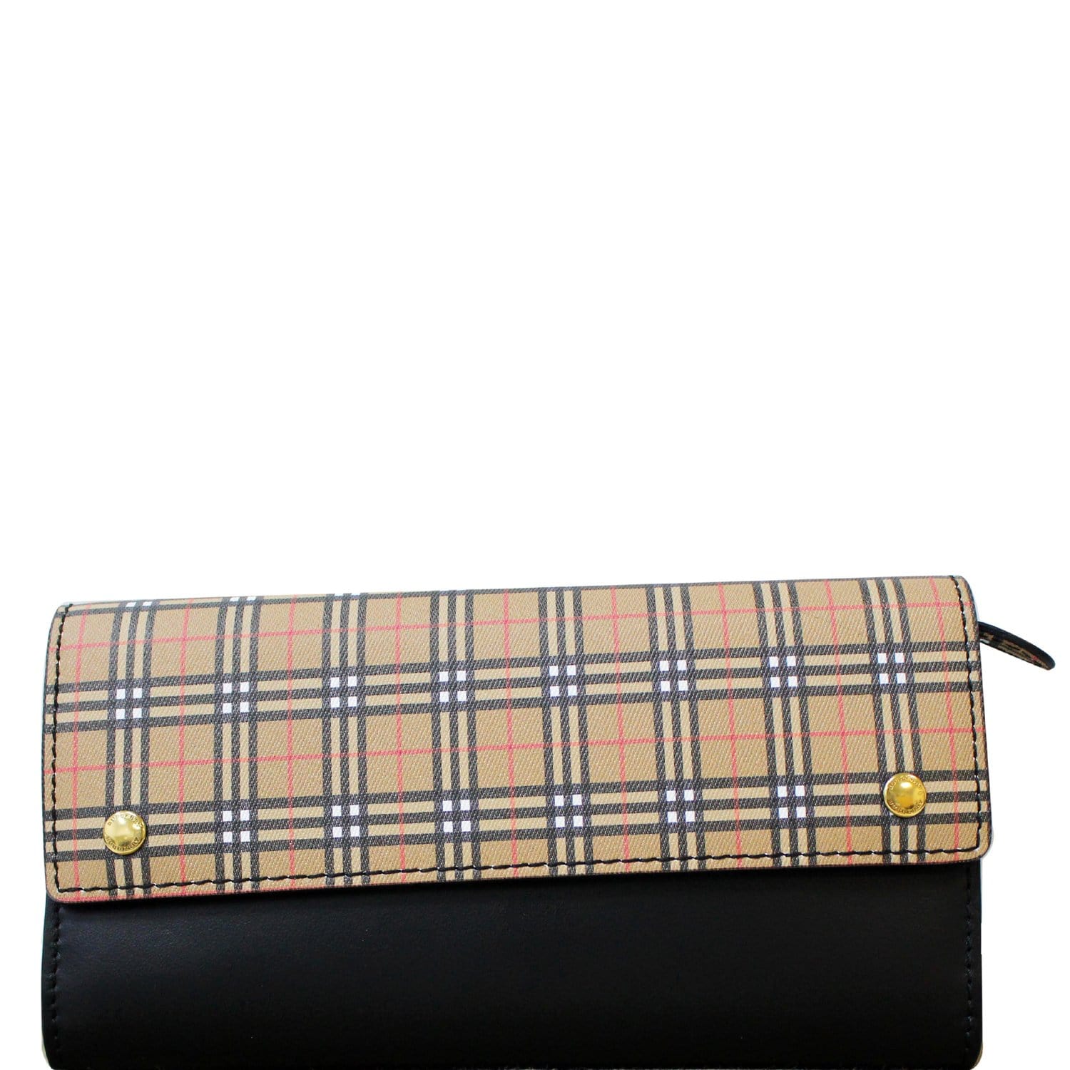 Burberry Check Wallet in Black - Burberry